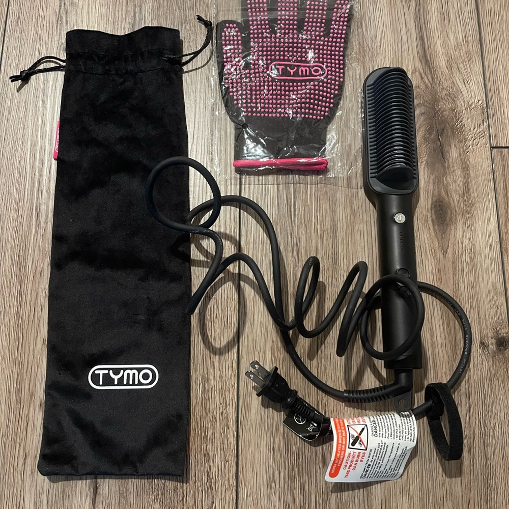 TYMO Hair Straightening Brush with Heat Glove
